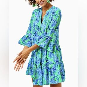 Lilly Pulitzer Gabriel Tunic Dress Cabana Green Keeping It Reel
